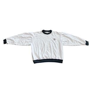 Vtg Jack Nicklaus Crest Short Baggy Preppy Golf Sweatshirt M White USA Made